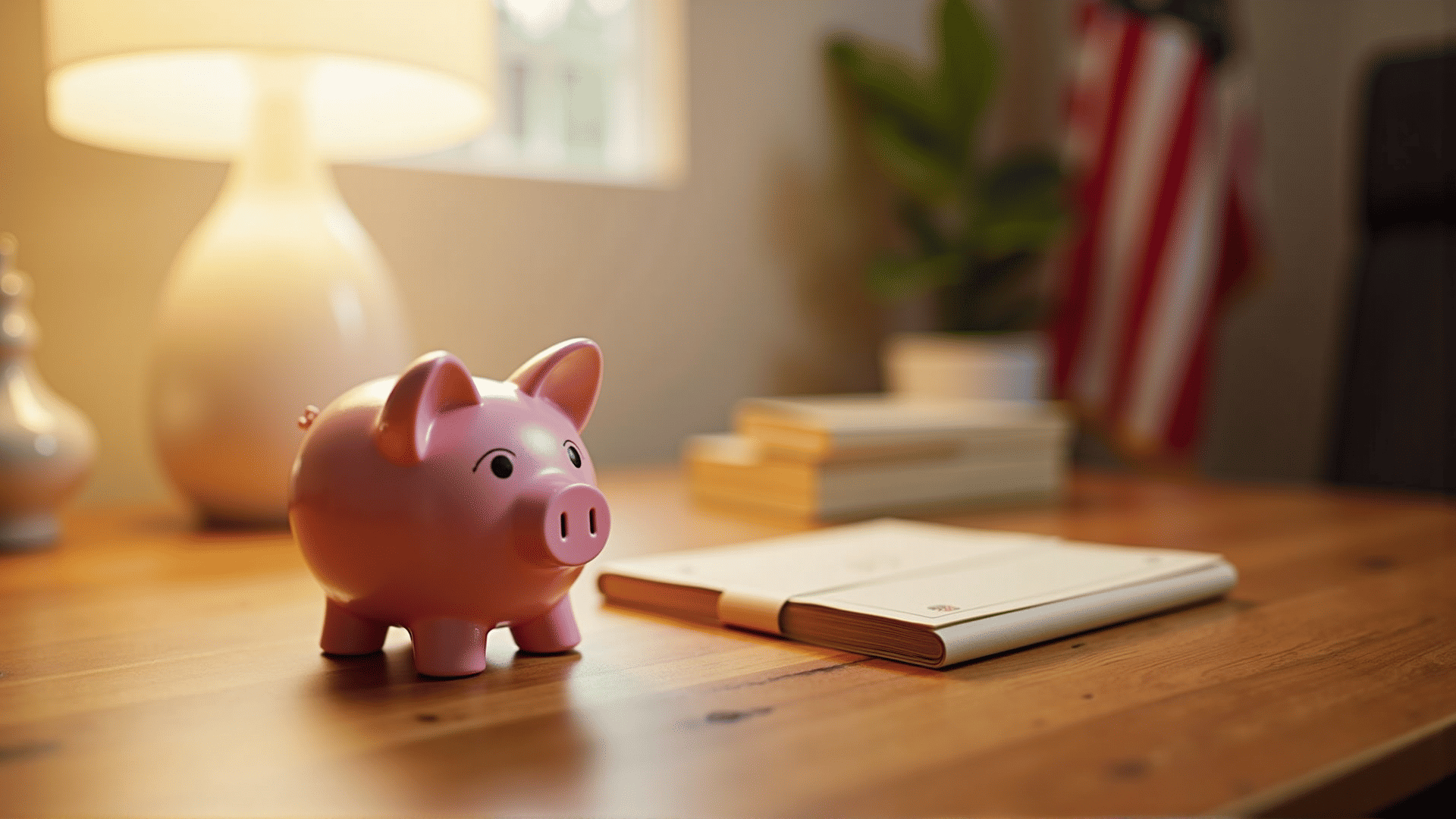 Piggy bank with savings certificates